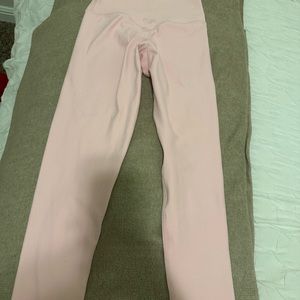 High waisted baby pink leggings